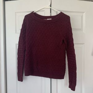 Maroon Cable-knit Sweater - Old Navy Size S